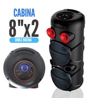 Parlante Bluetooth Torre Doble Bocina Portátil + Micrófono