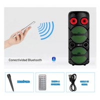 Parlante Bluetooth Torre Doble Bocina Portátil + Micrófono