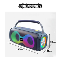 Parlante Altavoz Portatil Bluetooth Con Luces Rgb KP-812