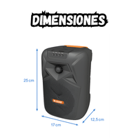 Parlante Negro Portátil Recargable Con Bluetooth MS -2034 BT