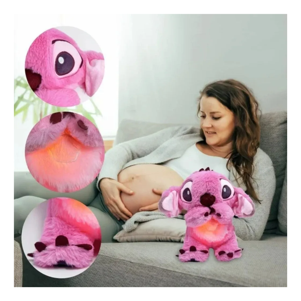 Peluche Stitch Respira y Tranquiliza Color Rosado