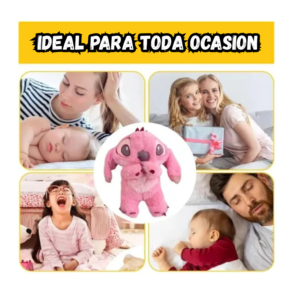 Peluche Stitch Respira y Tranquiliza Color Rosado