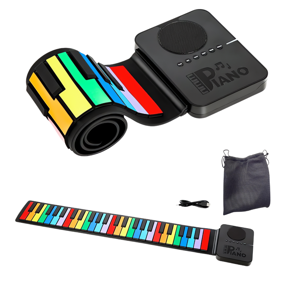 Piano Flexible Portátil 49 Teclas con Sonido Real y USB