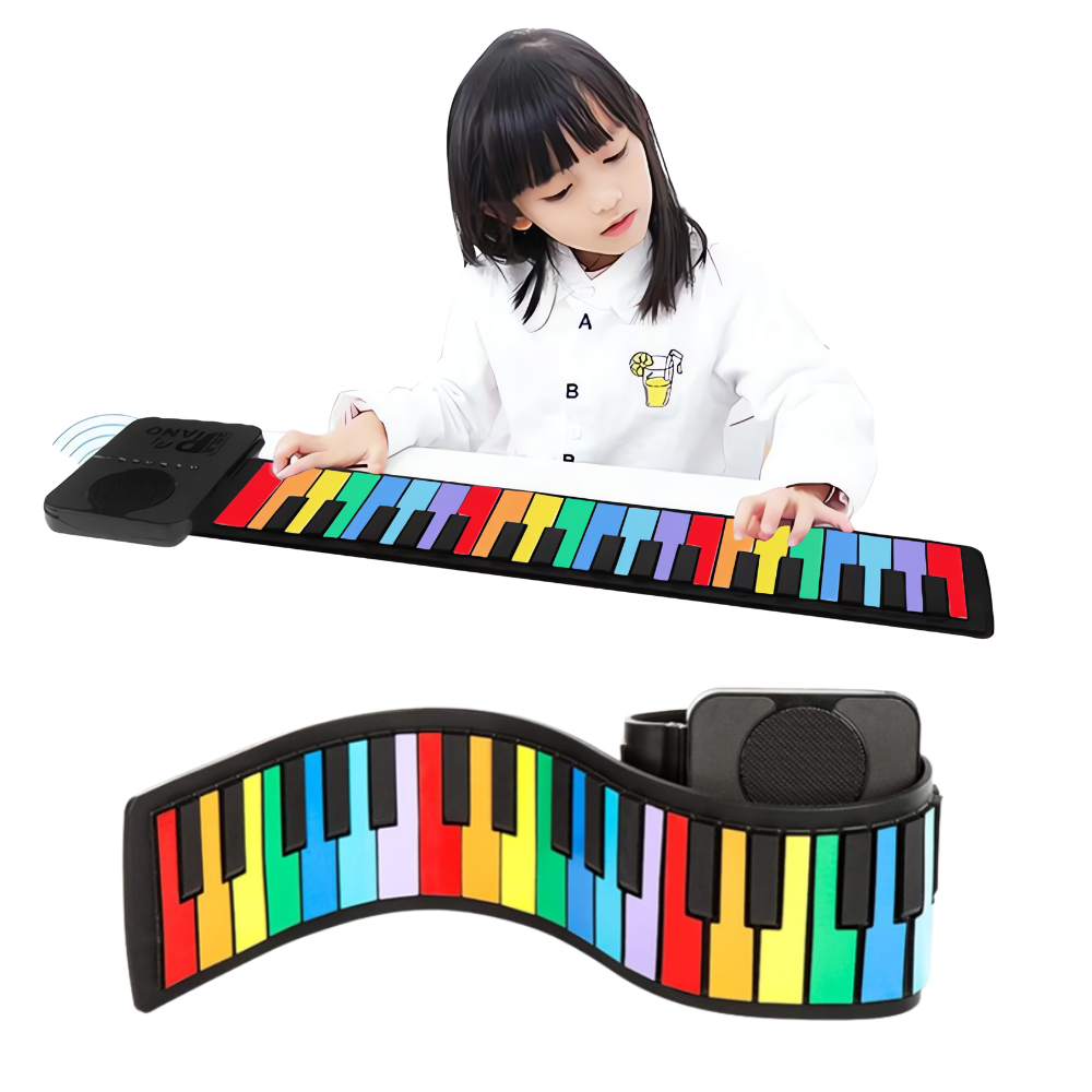 Piano Flexible Portátil 49 Teclas con Sonido Real y USB