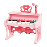Piano Electrónico Infantil 25 Teclas Diseño Clásico Rosa