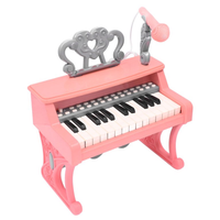 Piano Electrónico Infantil 25 Teclas Diseño Clásico Rosa