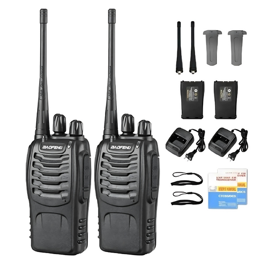 Radio Walkie Talkie Baofeng Bf-888s Uhf X2 Bateria 1500mah