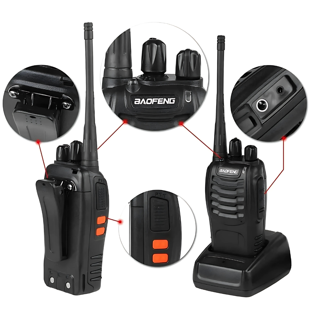 Radio Walkie Talkie Baofeng Bf-888s Uhf X2 Bateria 1500mah