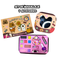 Set de maquillaje capibara lavable no toxico para niñas