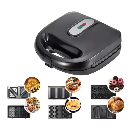 Sandwichera 6 En 1 Moldes Intercambiables Antiadherente