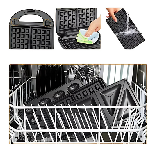 Sandwichera 6 En 1 Moldes Intercambiables Antiadherente