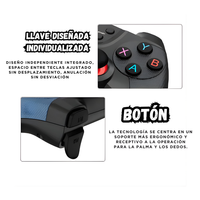 Set de Doble Control Gamer Inalambricos Usb Joystick 2,4 G Azul