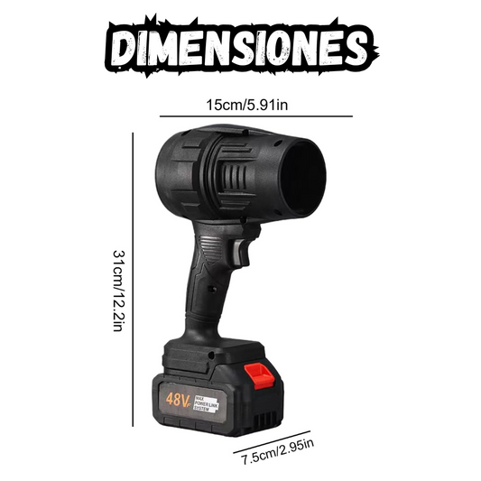 Soplador De Hojas Inalambrico Portatil 35000 PA