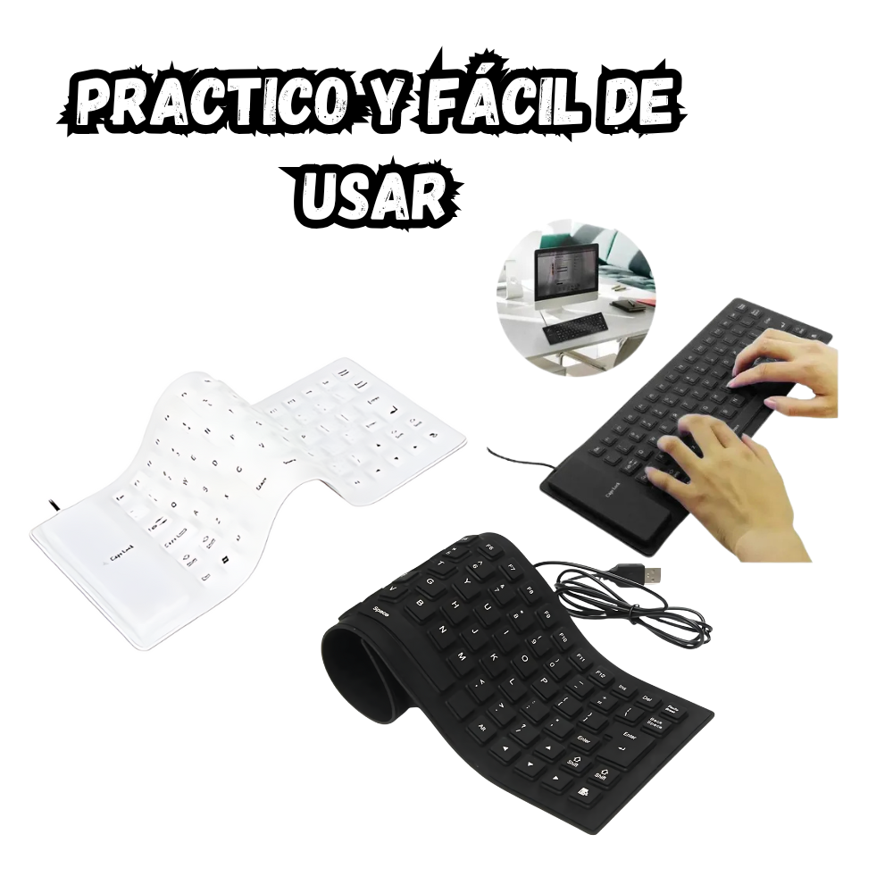 Teclado Alambrico De Silicona Flexible Usb Para computador