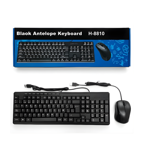 Combo Teclado Mouse Usb Alta Precisión Pc H-8810 Kit