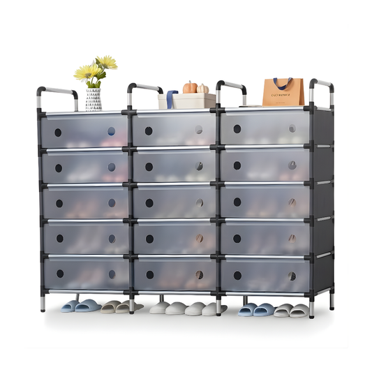 Zapatero Triple Con Tapa Anti Polvo Organizador Metálico