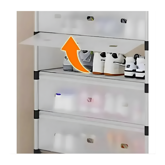 Zapatero Triple Con Tapa Anti Polvo Organizador Metálico