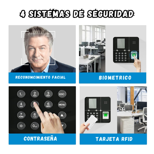 Sistema Acceso Biométrico 4 En 1 Reconocimiento Facial -card