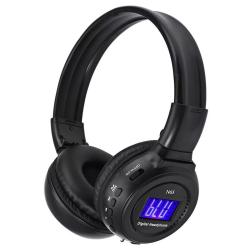 Audífonos Recargables Bluetooth N65 Pantalla LED USB SD FM