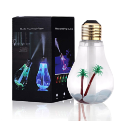 Humidificador De Aire USB 400ml Bombillo Mini Night Light